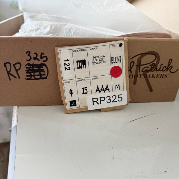 Rod Patrick Mens Cowboy Boots 15AAA Brown Bison Western Leather Sole Blunt Toe - Picture 12 of 13